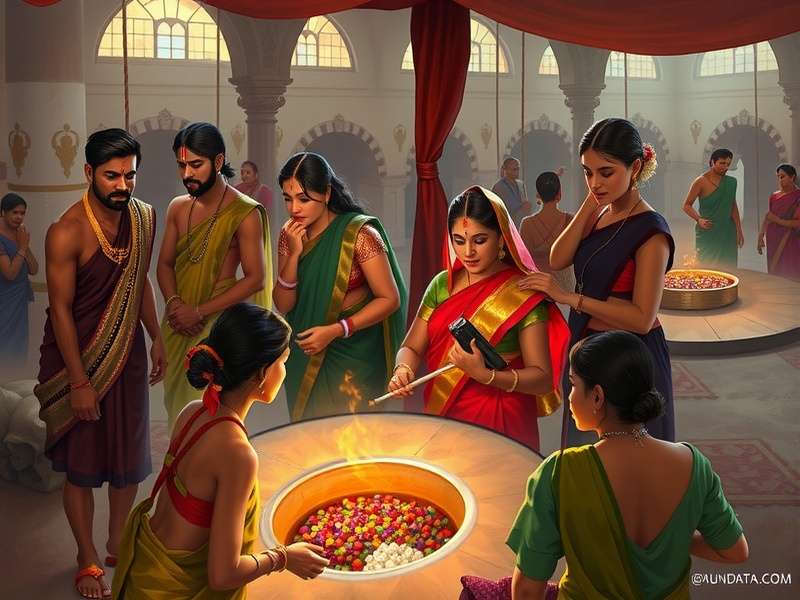 Traditional Indian board games being played